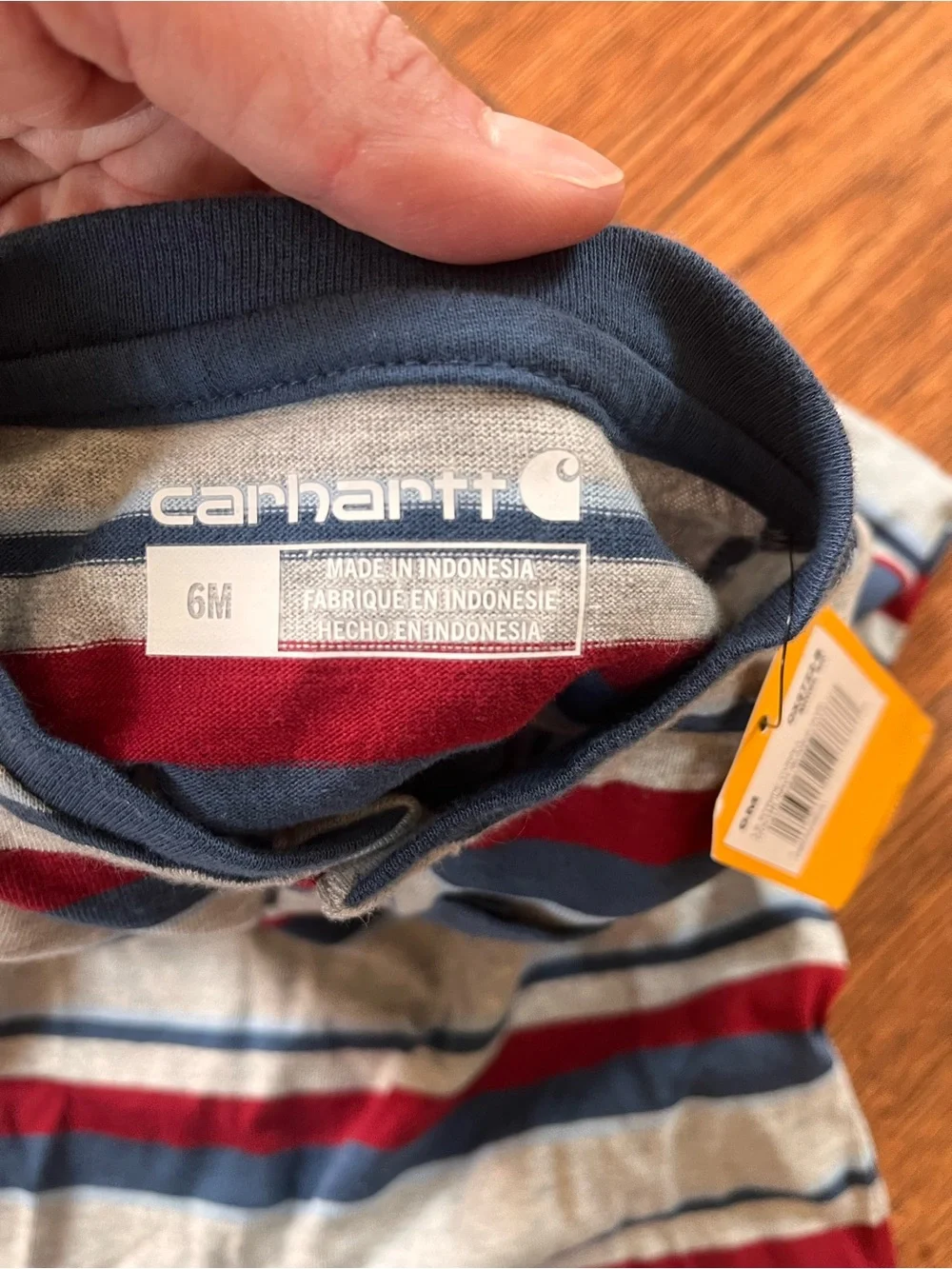 NWT Carhartt Striped Romper - Navy, Red, Gray